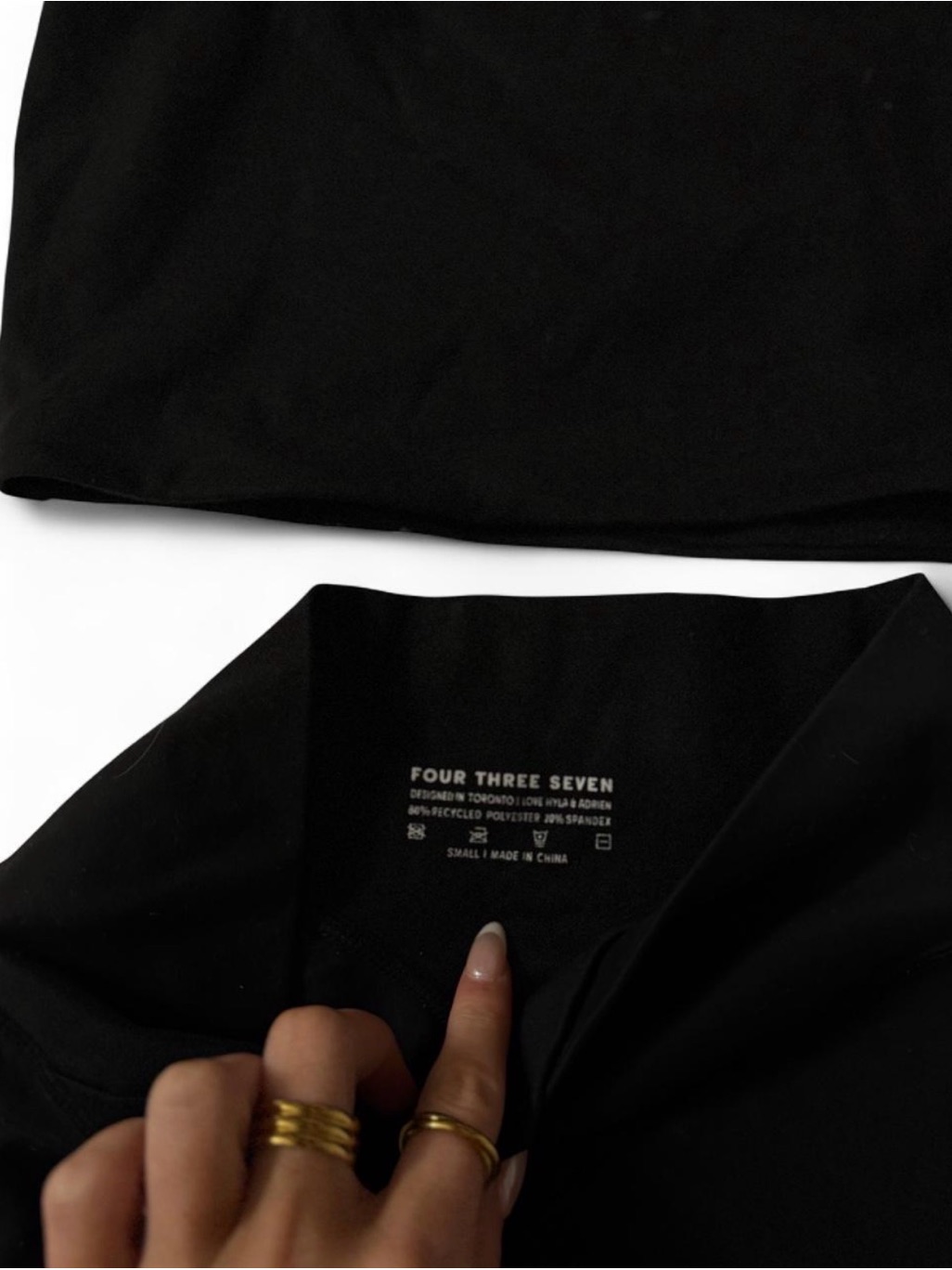 437 Black Cropped Tank & V Waist Legging Set — image 3 of 3